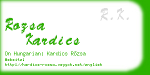 rozsa kardics business card